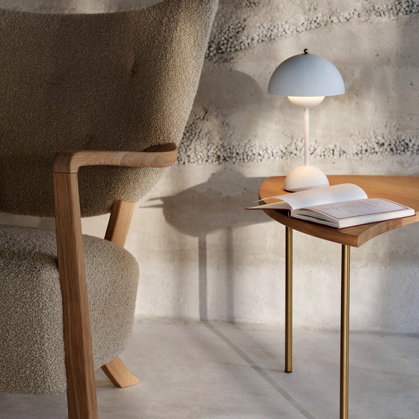 Scandinavian LED Table Lamp | Wireless, Dimmable, Metal Design