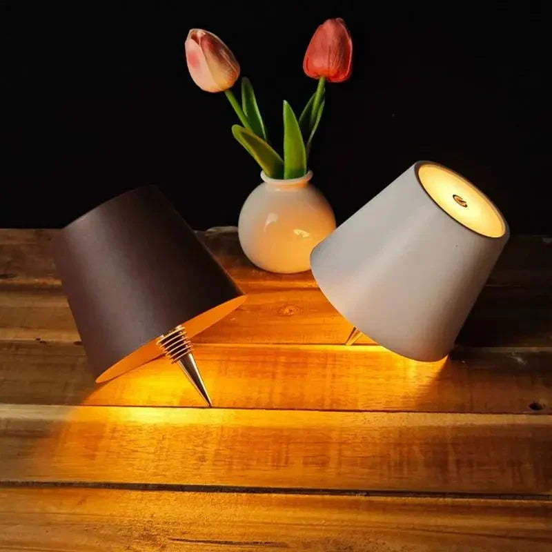 Bottle Table Lamp | Wireless Rechargeable, Dimmable LED