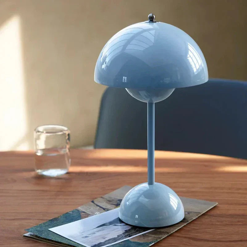 Scandinavian LED Table Lamp | Wireless, Dimmable, Metal Design