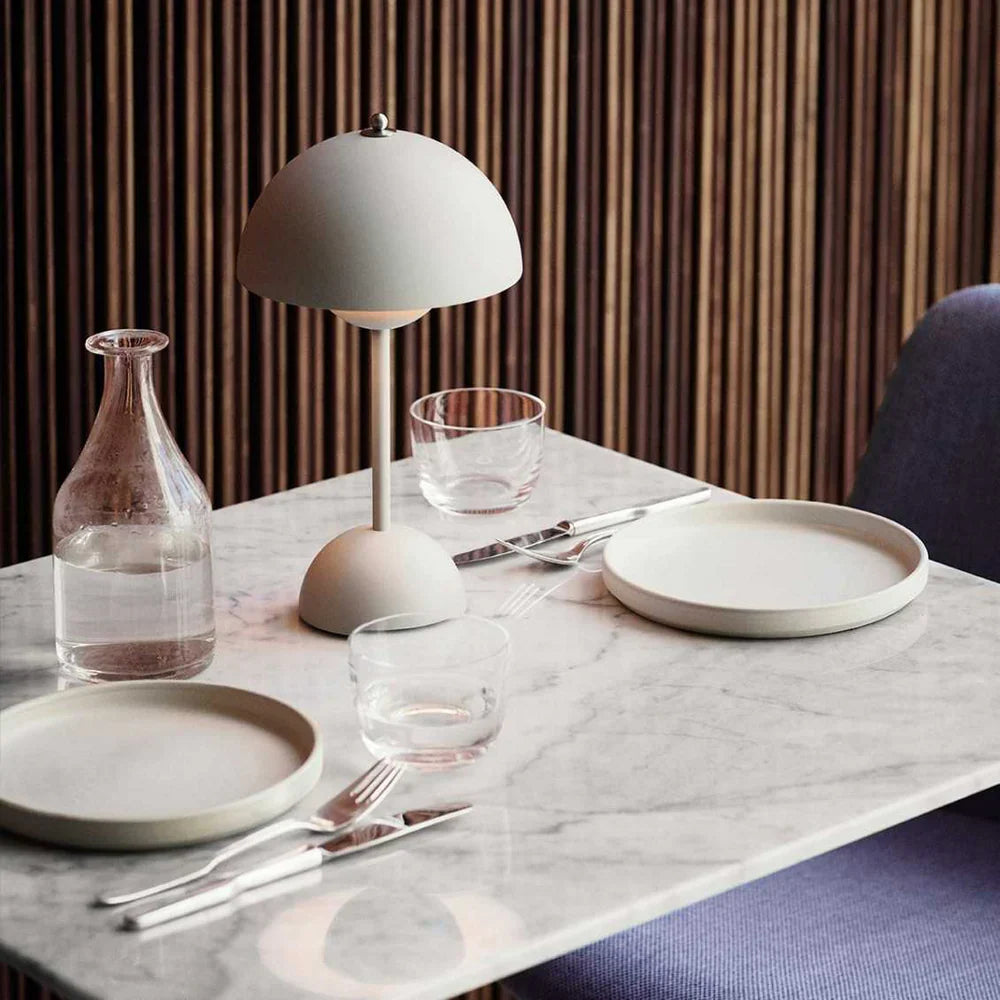 Scandinavian LED Table Lamp | Wireless, Dimmable, Metal Design