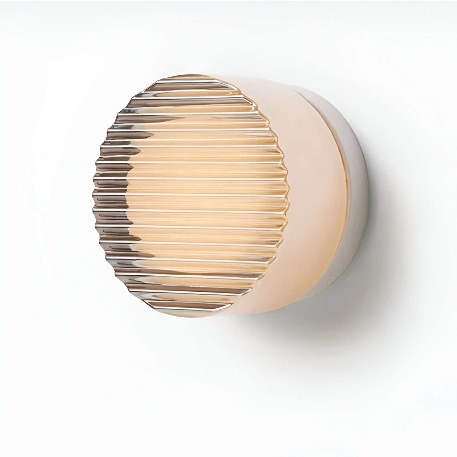 Dimple Glass Wall Sconce | Dusk-to-Dawn Sensor, 3000K Warm White