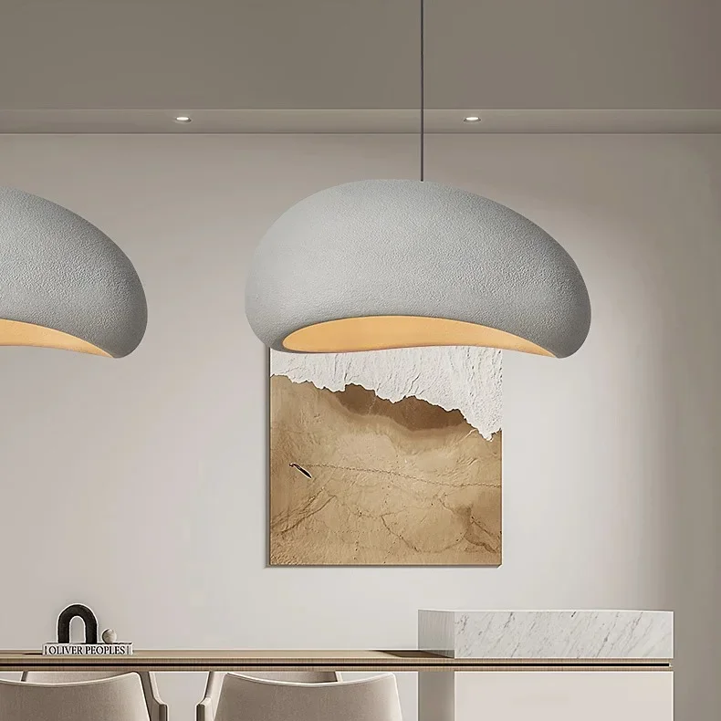 Wabi Sabi Fiberglass Pendant Light | Japandi Style, 7 Sizes