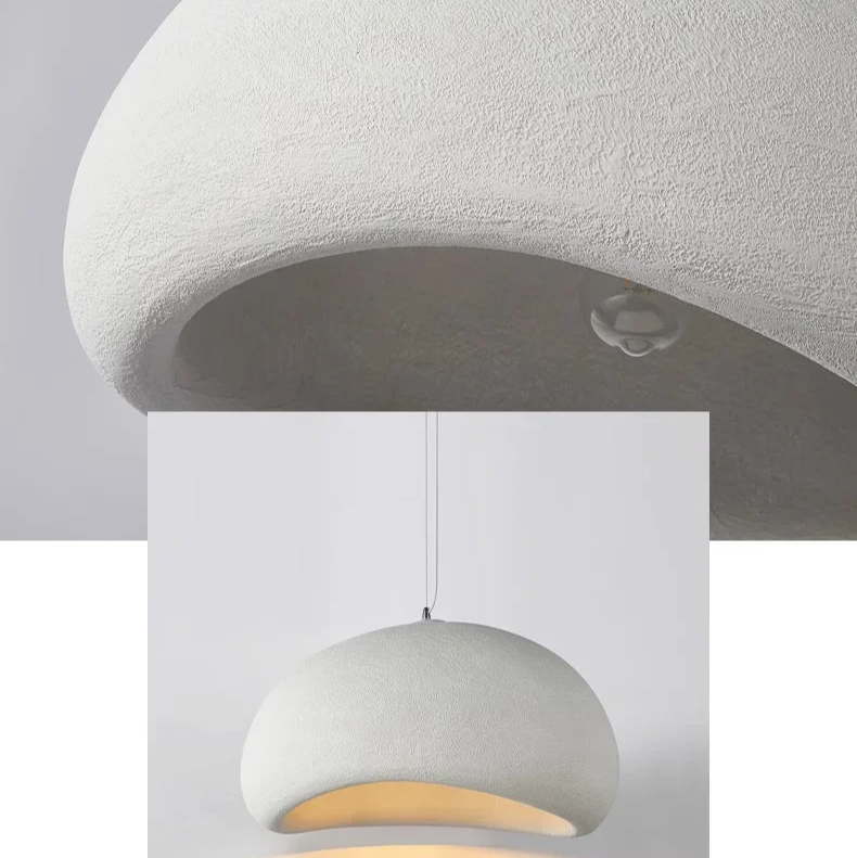 Wabi Sabi Fiberglass Pendant Light | Japandi Style, 7 Sizes