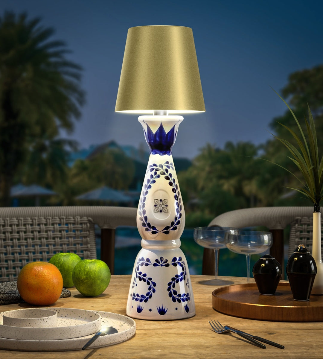 Bottle Table Lamp | Wireless Rechargeable, Dimmable LED