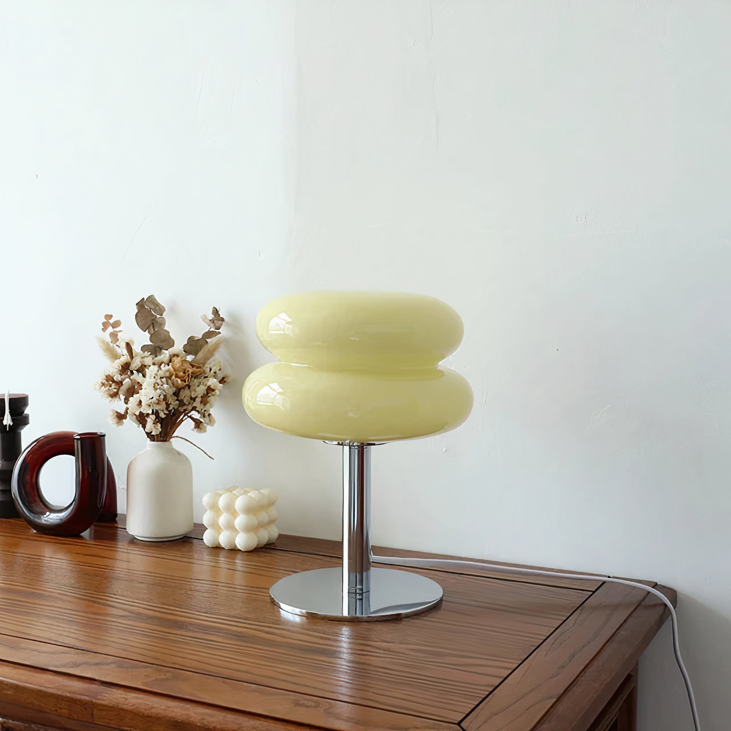Cloud Glass Table Lamp | Retro G9 Design, Chrome Base