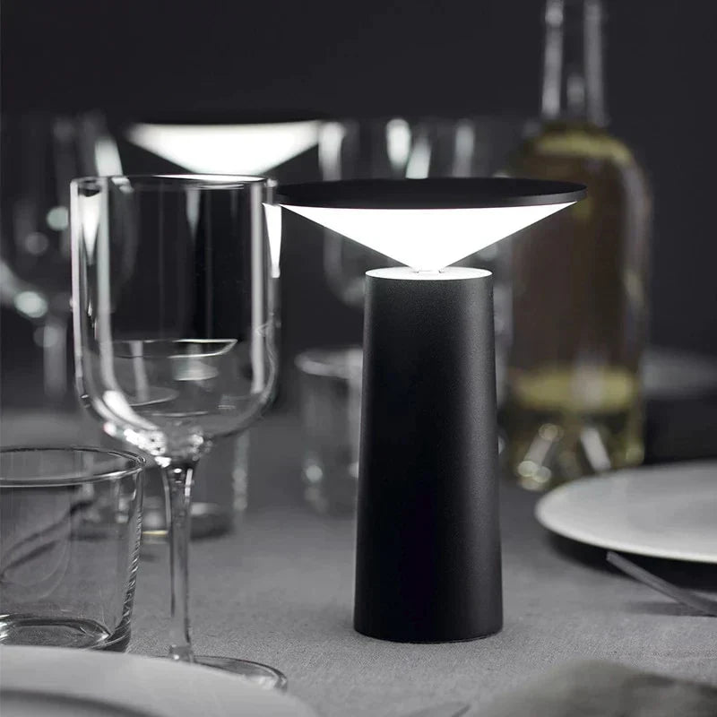 Wireless LED Table Lamp | 360° Adjustable, Dimmable, Rechargeable