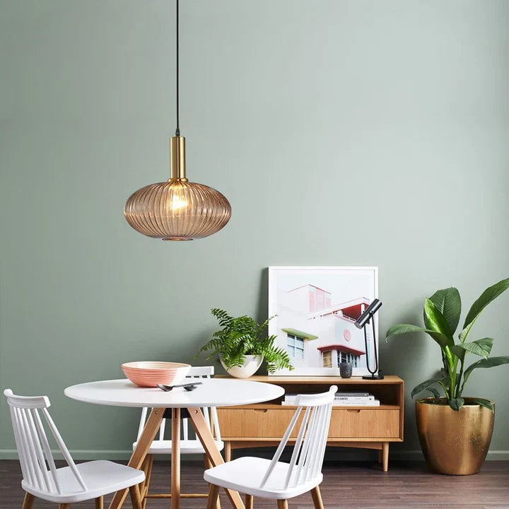 Retro Tinted Glass Pendant Light | Nordic Style, E27