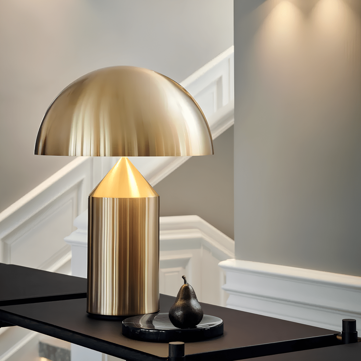 Mushroom Table Lamp | Wireless LED, Dimmable Metal Design
