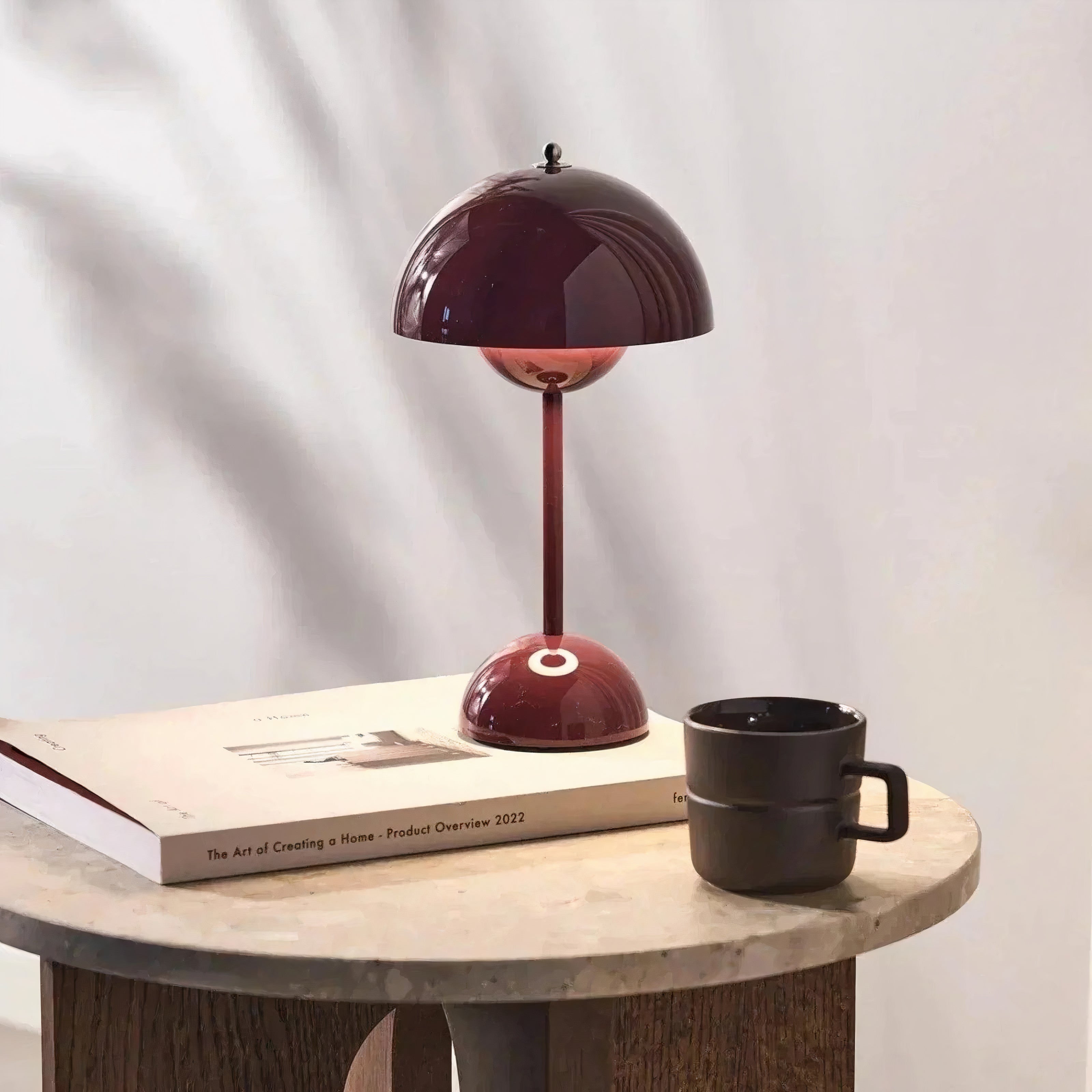 Scandinavian LED Table Lamp | Wireless, Dimmable, Metal Design