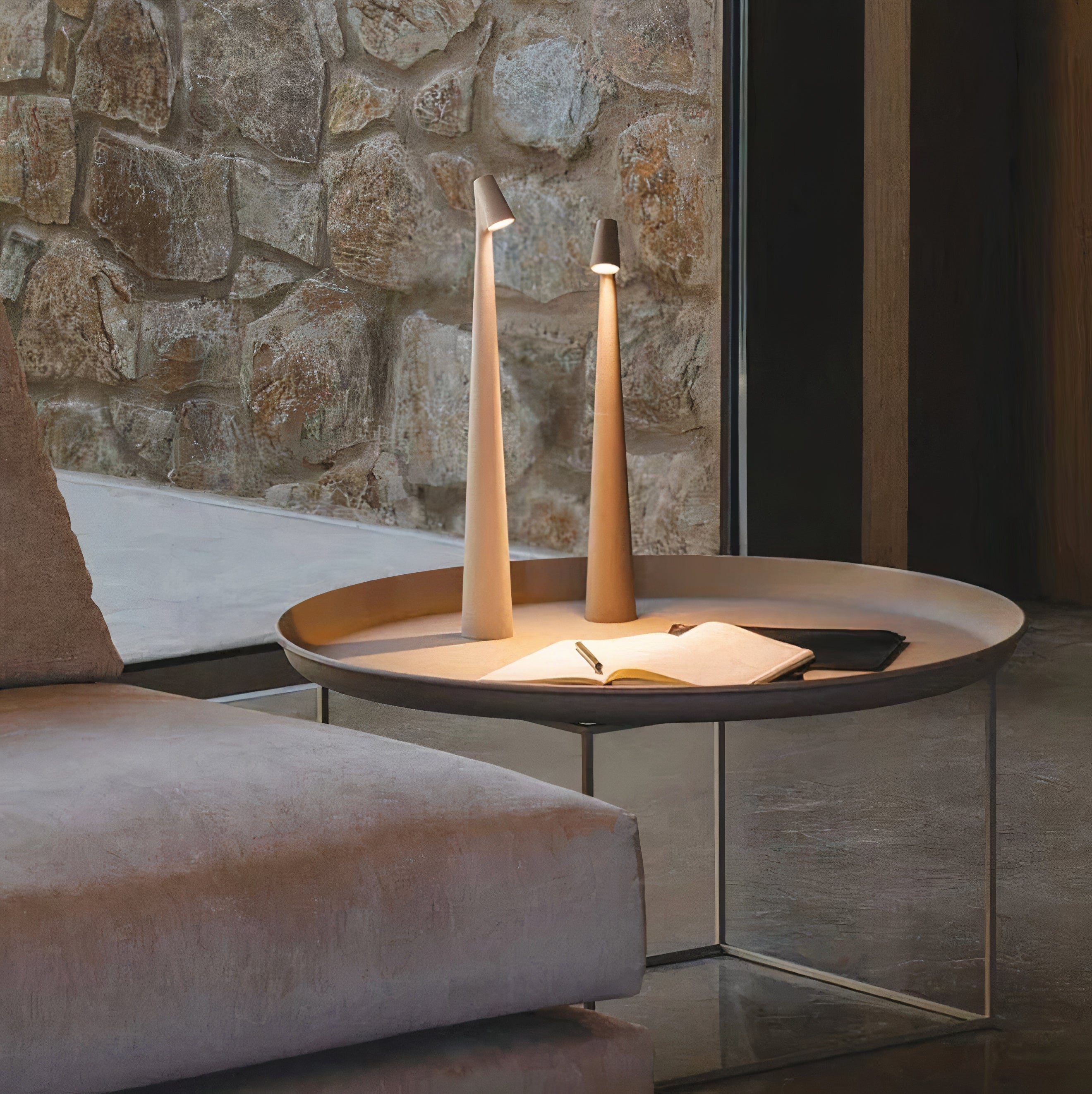 Wireless LED Table Lamp | Scandinavian Wood Design, Dimmable