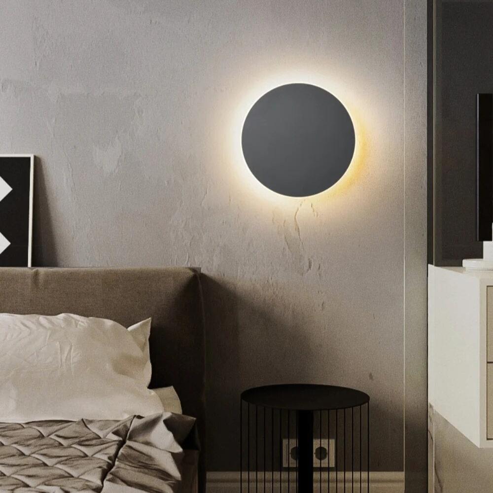 Round Aluminium LED Wall Light | Nordic Minimalist, 3000K Warm White