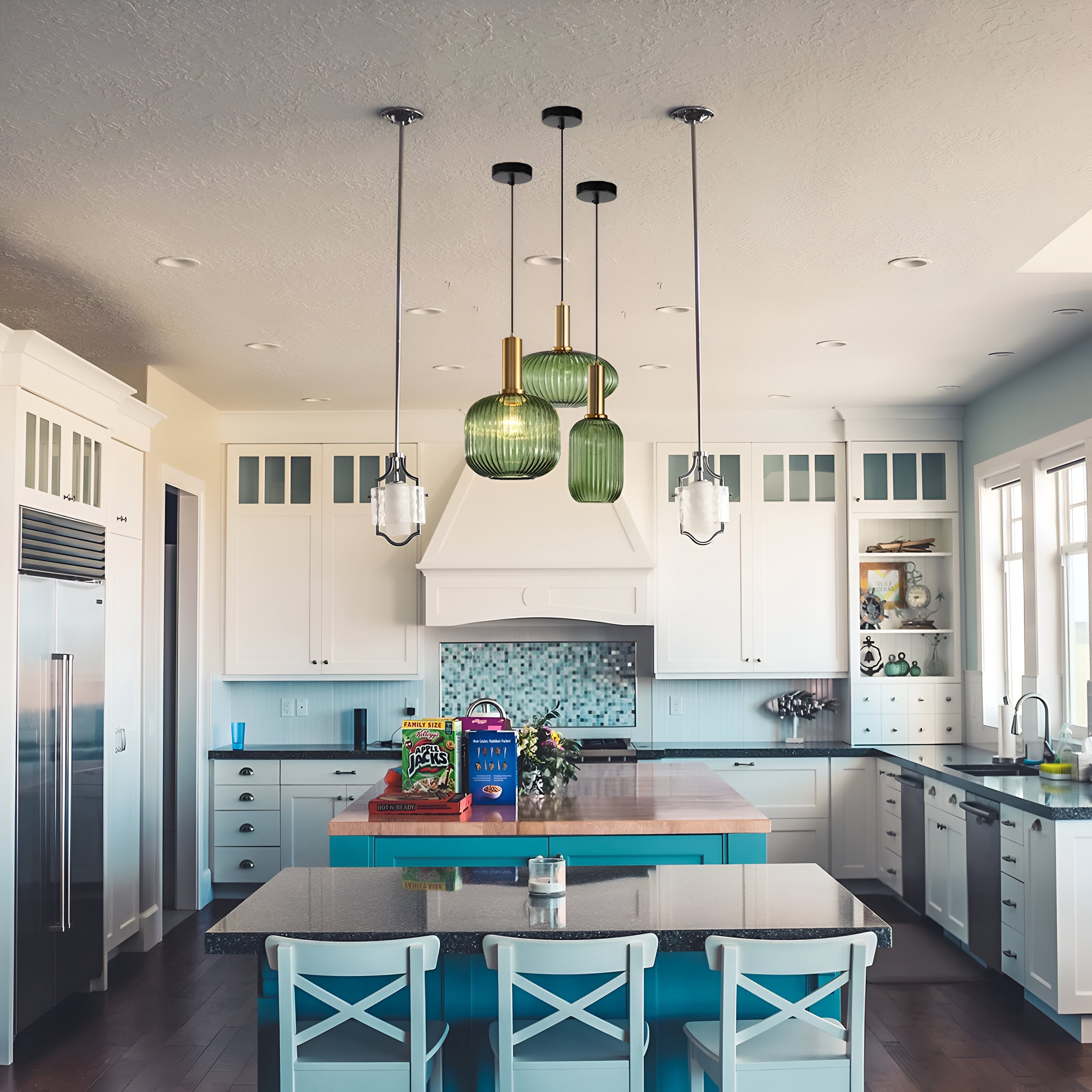 Retro Tinted Glass Pendant Light | Nordic Style, E27