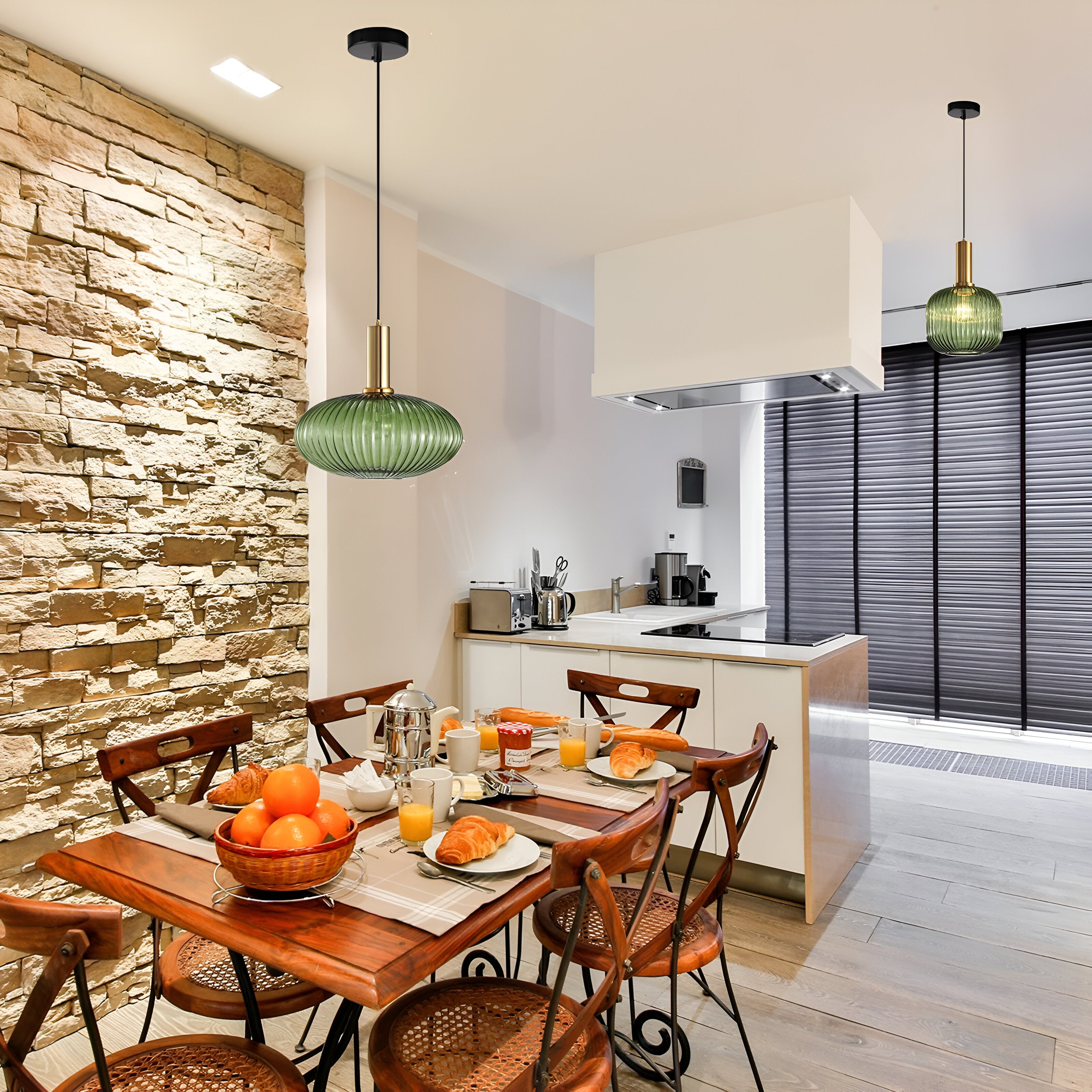 Retro Tinted Glass Pendant Light | Nordic Style, E27
