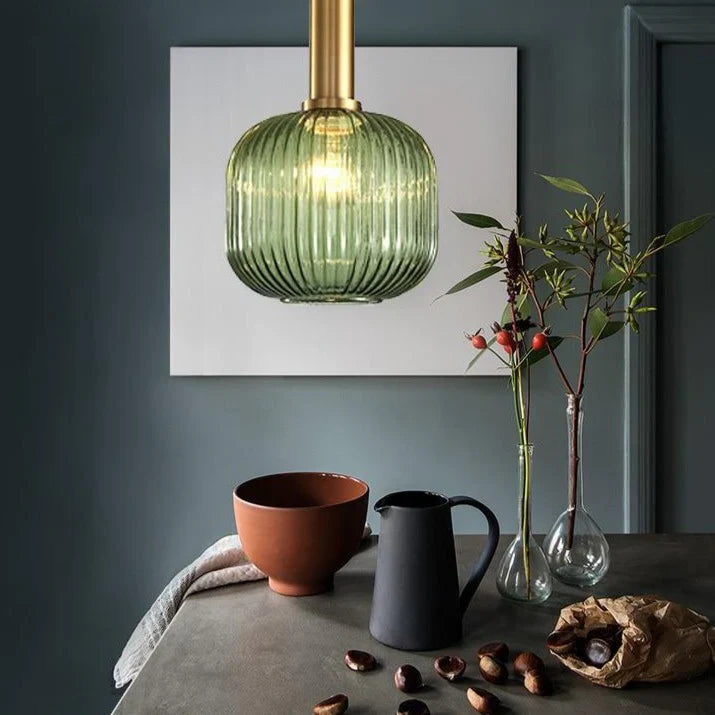 Retro Tinted Glass Pendant Light | Nordic Style, E27