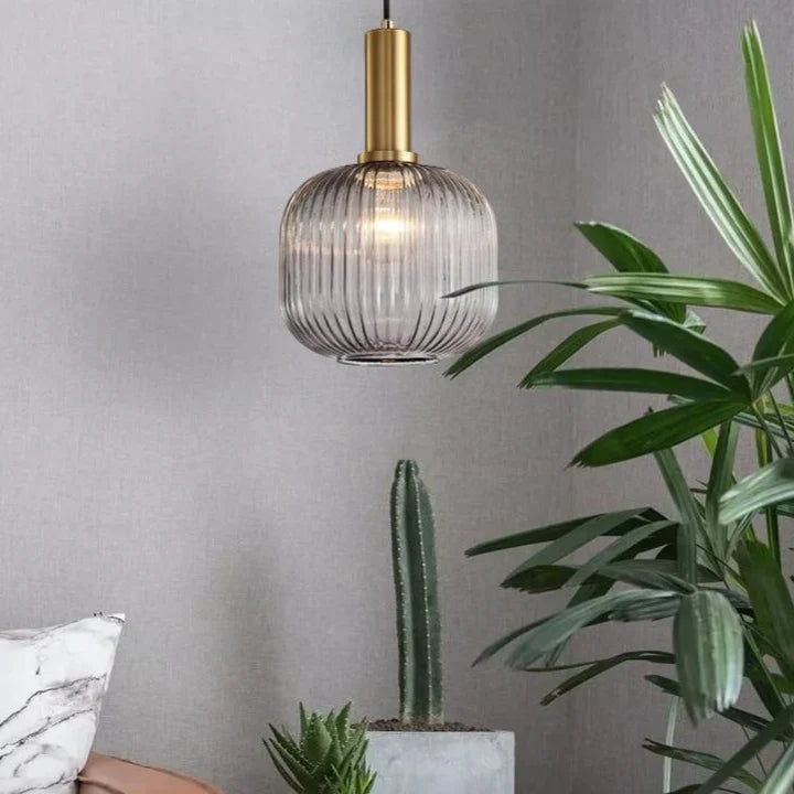 Retro Tinted Glass Pendant Light | Nordic Style, E27