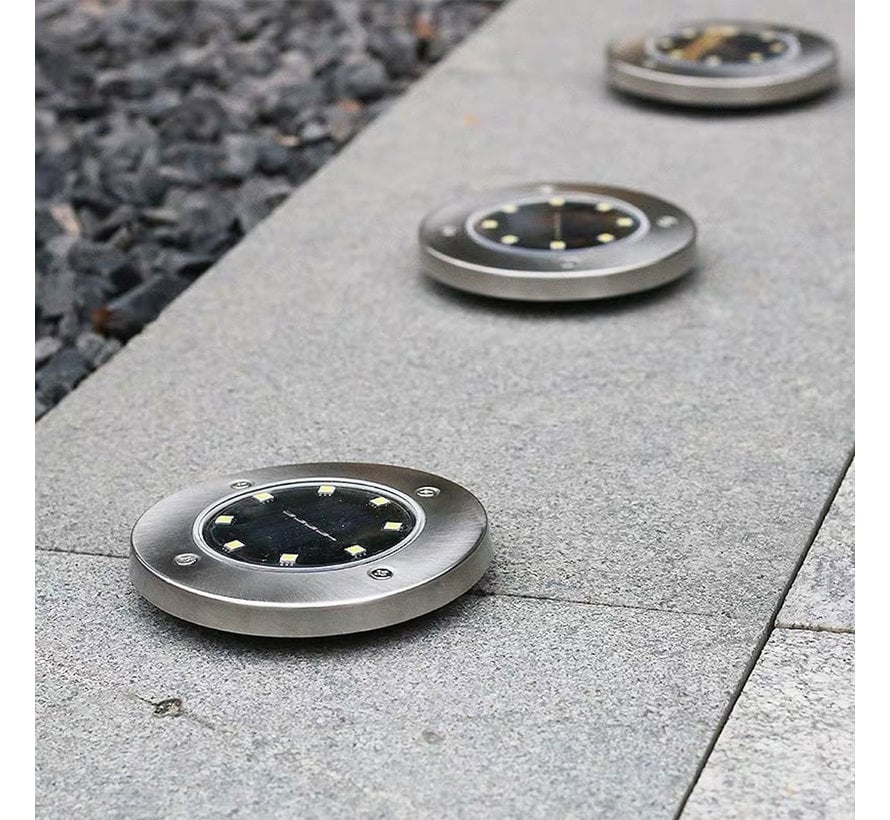 Solar Garden Path Lights | Set of 4, IP65 Warm White LED