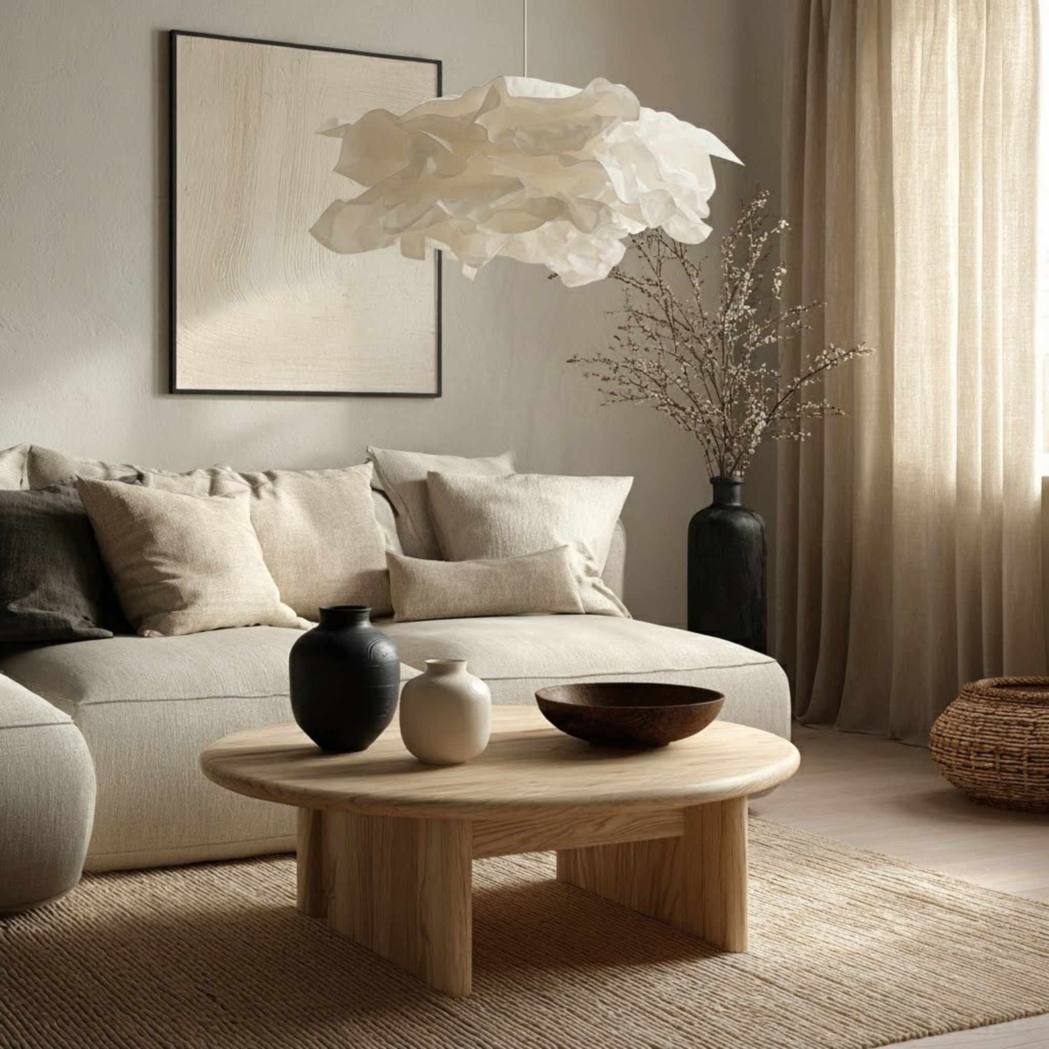 Cloudy Paper Pendant Light | Handformed Organic Shape, E27
