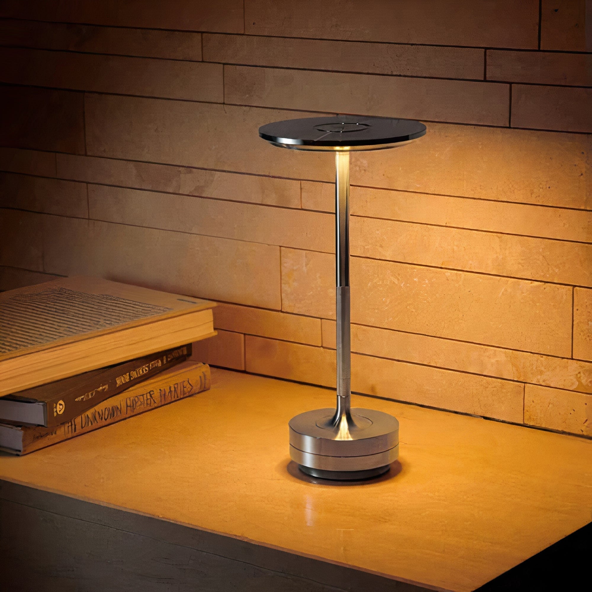 Wireless Dimmable Metal Table Lamp | Retro Style, USB Rechargeable