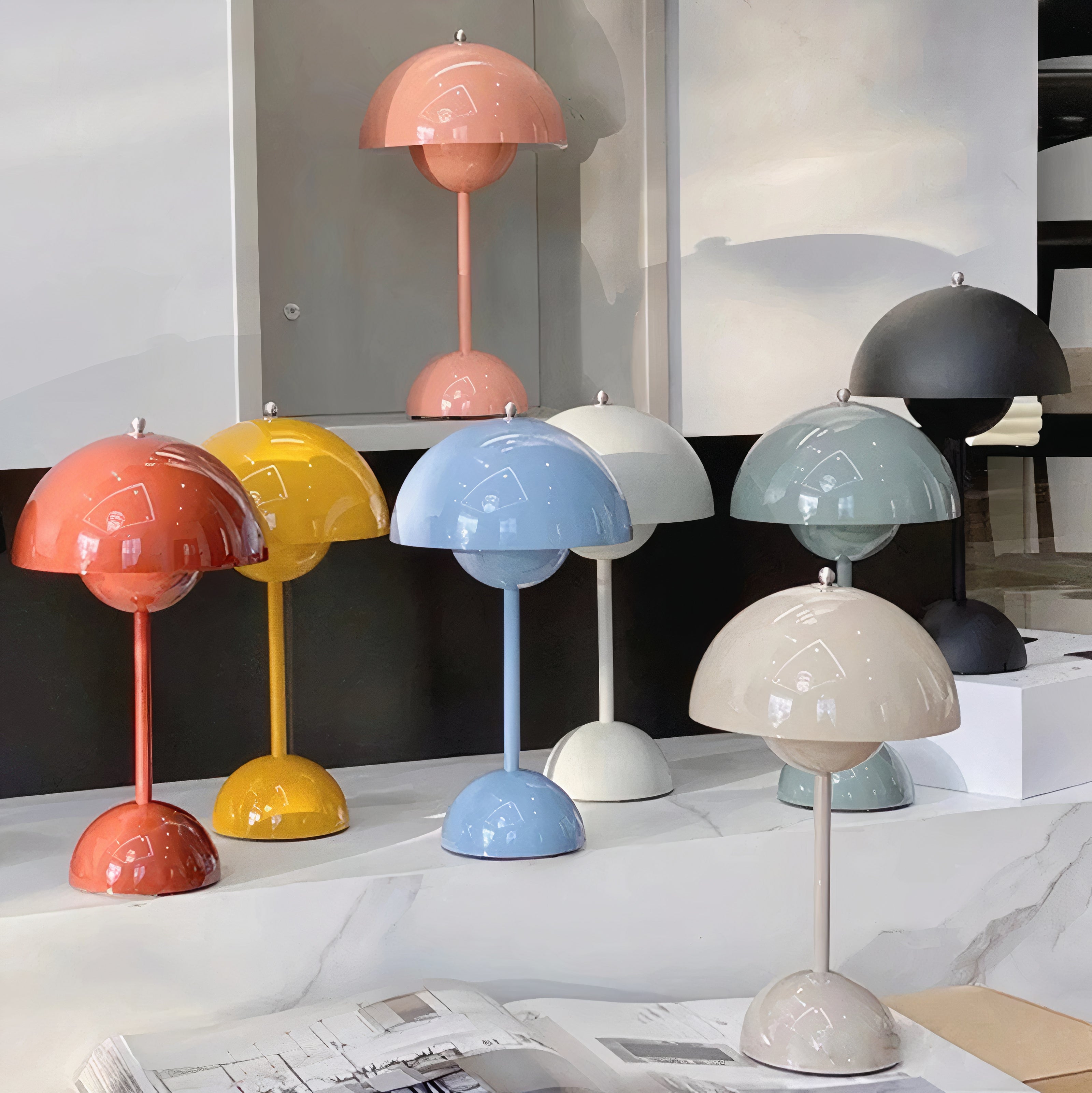 Scandinavian LED Table Lamp | Wireless, Dimmable, Metal Design