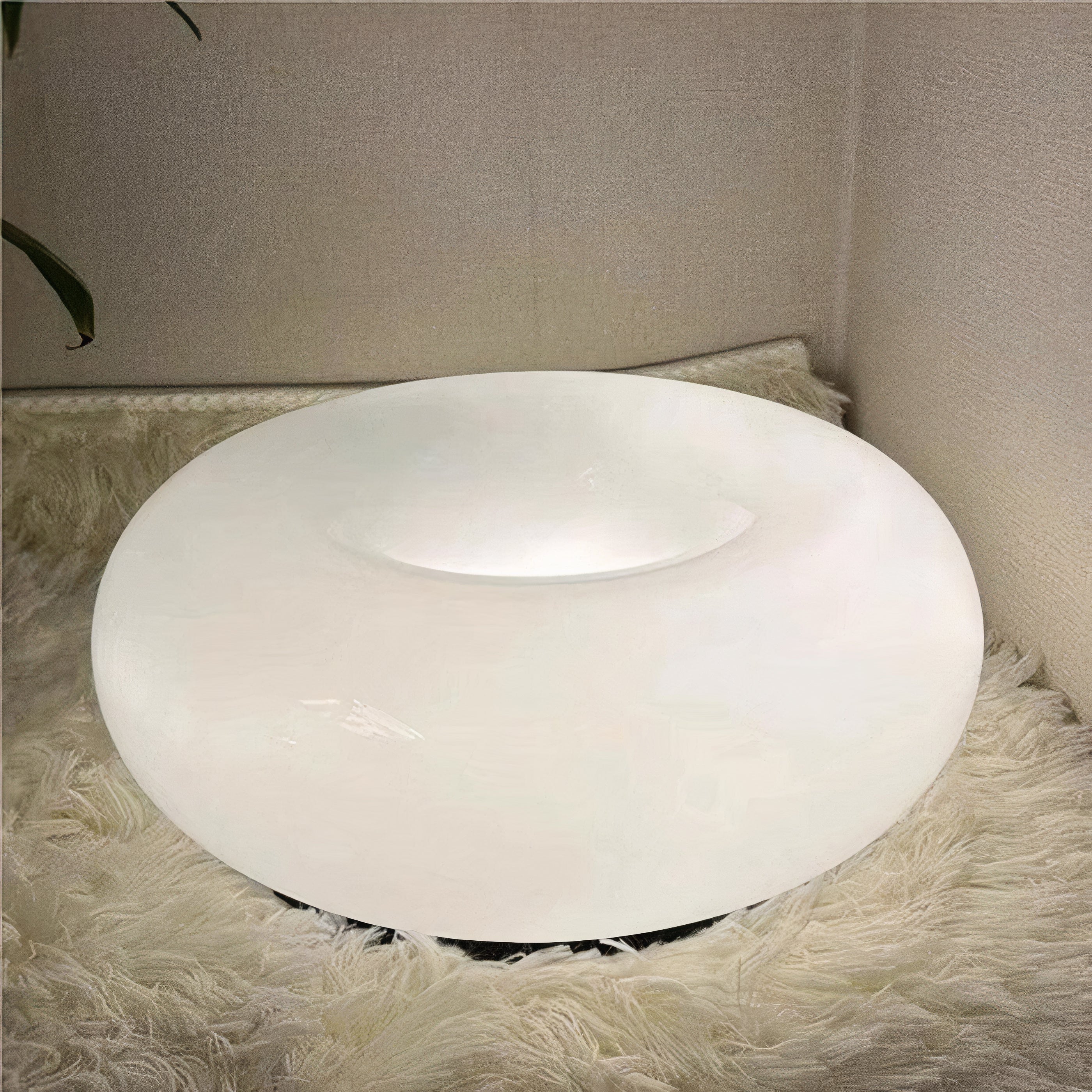 Bauhaus Glass Ring Table Lamp | Dimmable LED, Touch Control