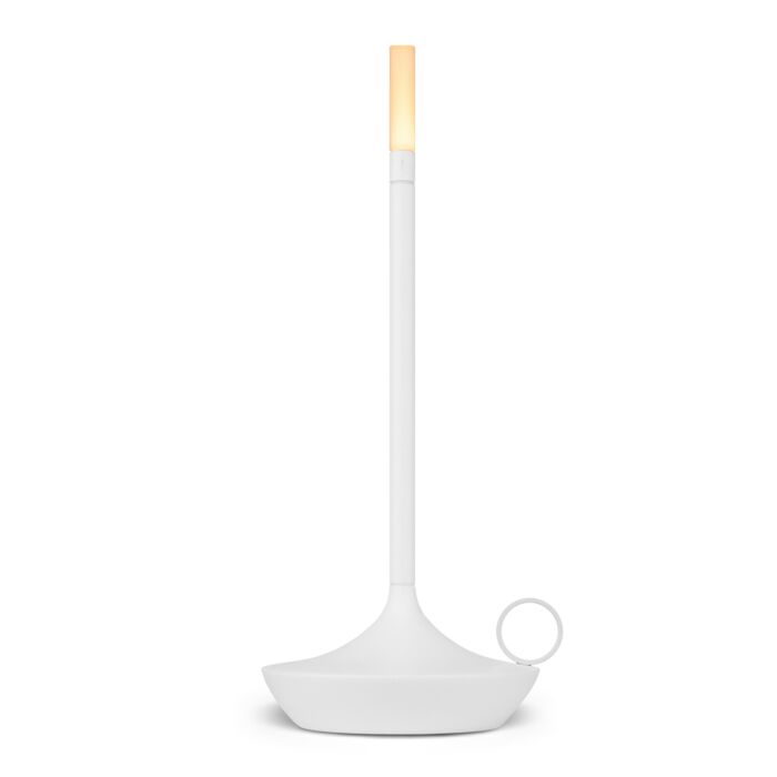 Scandinavian LED Table Lamp | Wireless, Dimmable Brushed Aluminium
